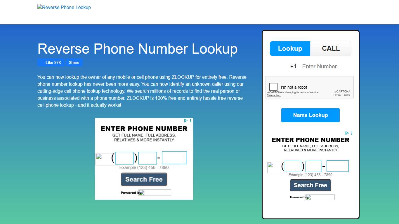 Reverse Phone Number Lookup | Phone Number Search | ZLOOKUP